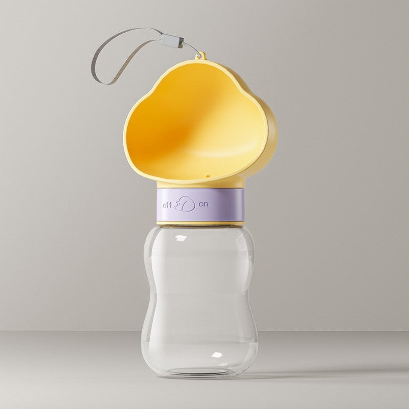 Portable Pet Water Bottle with Feeding Container