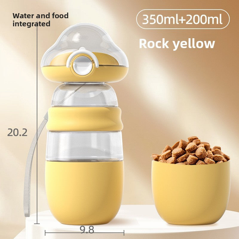 Portable Pet Water Bottle with Feeding Container