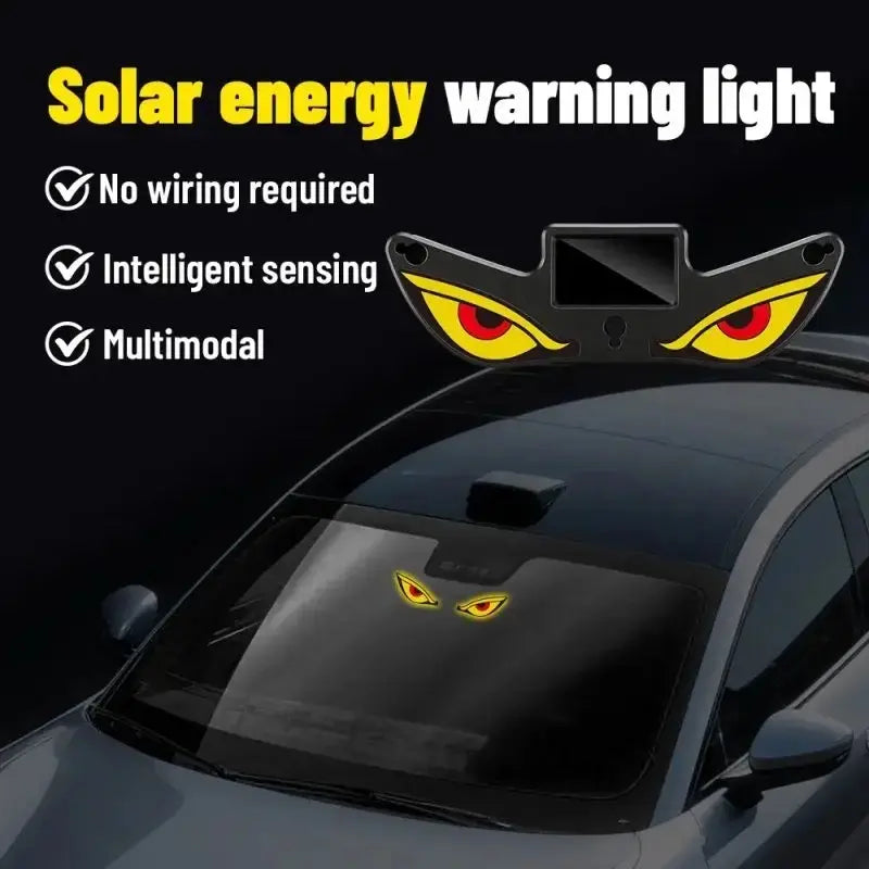 Car Rear Window Dynamic LED Display – Vampire Devil Eye Emoji Panel, Auto Decorative Light
