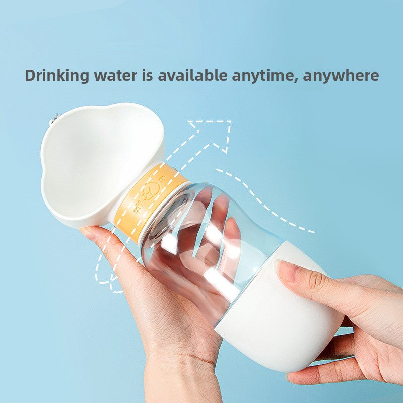 Portable Pet Water Bottle with Feeding Container