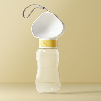 Portable Pet Water Bottle with Feeding Container