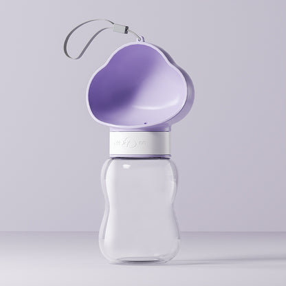 Portable Pet Water Bottle with Feeding Container