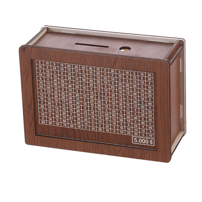 Wooden Money Box with Counter