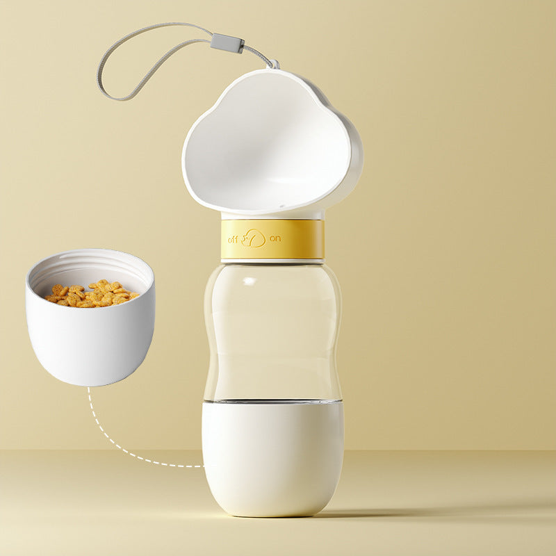 Portable Pet Water Bottle with Feeding Container