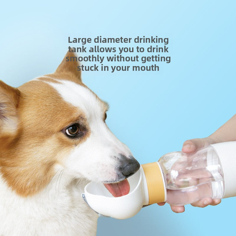Portable Pet Water Bottle with Feeding Container