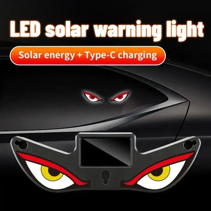 Car Rear Window Dynamic LED Display – Vampire Devil Eye Emoji Panel, Auto Decorative Light