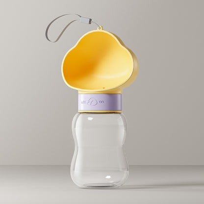 Portable Pet Water Bottle with Feeding Container